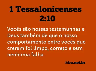 1 Tessalonicenses 2:10 NTLH