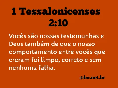 1 Tessalonicenses 2:10 NTLH