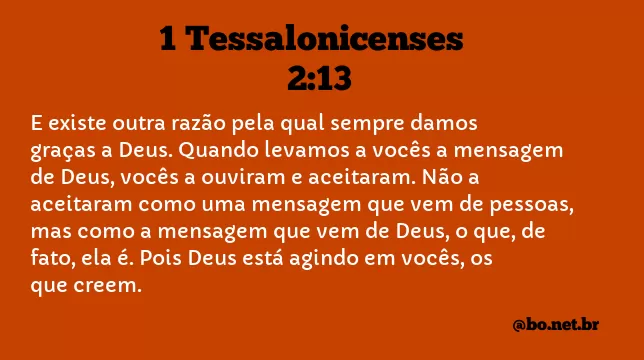 1 Tessalonicenses 2:13 NTLH