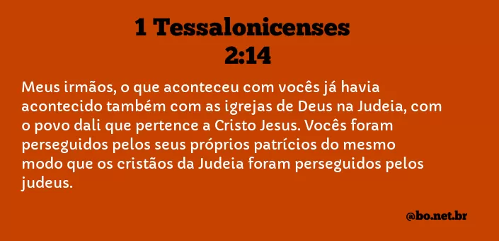 1 Tessalonicenses 2:14 NTLH