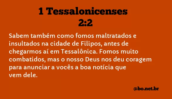 1 Tessalonicenses 2:2 NTLH