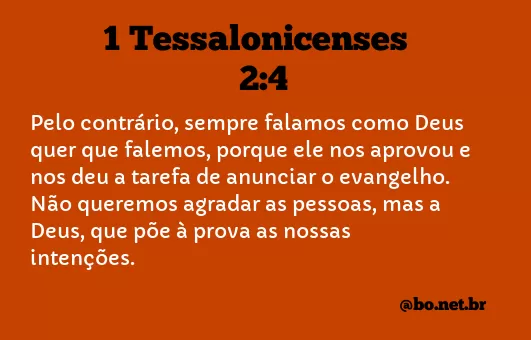 1 Tessalonicenses 2:4 NTLH