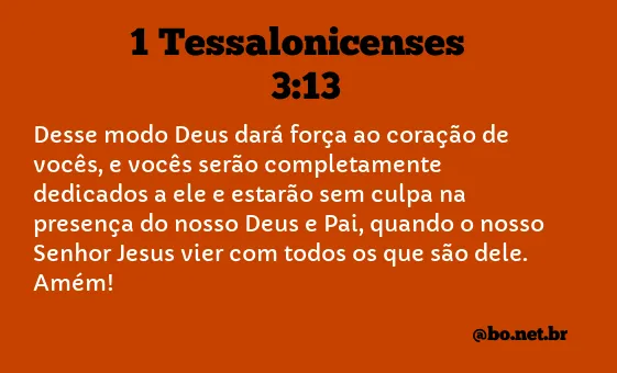 1 Tessalonicenses 3:13 NTLH