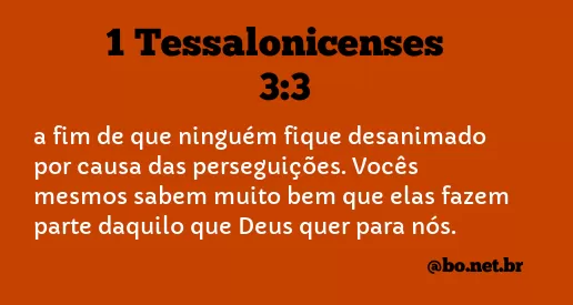 1 Tessalonicenses 3:3 NTLH