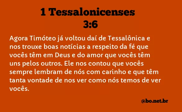 1 Tessalonicenses 3:6 NTLH
