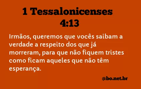 1 Tessalonicenses 4:13 NTLH