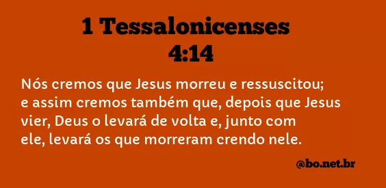 1 Tessalonicenses 4:14 NTLH