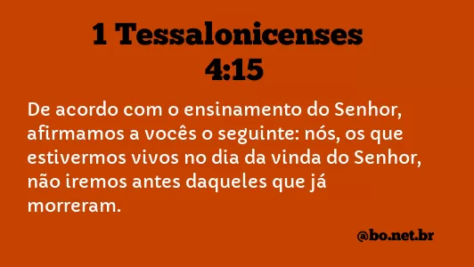 1 Tessalonicenses 4:15 NTLH