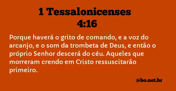 1 Tessalonicenses 4:16 NTLH