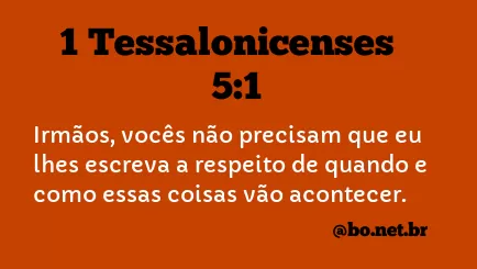 1 Tessalonicenses 5:1 NTLH