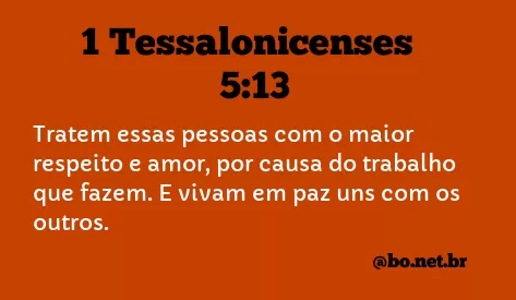 1 Tessalonicenses 5:13 NTLH