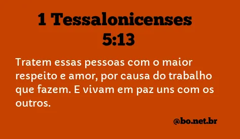 1 Tessalonicenses 5:13 NTLH