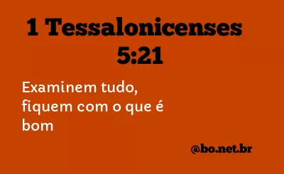 1 Tessalonicenses 5:21 NTLH