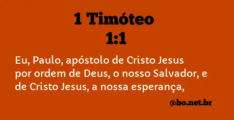 1 Timóteo 1:1 NTLH