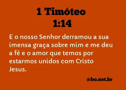 1 Timóteo 1:14 NTLH