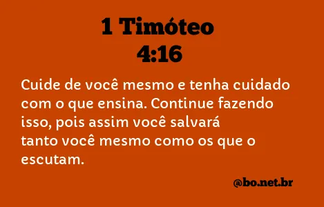 1 Timóteo 4:16 NTLH