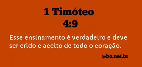1 Timóteo 4:9 NTLH