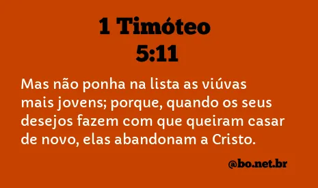 1 Timóteo 5:11 NTLH