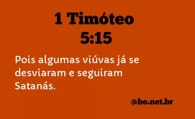 1 Timóteo 5:15 NTLH