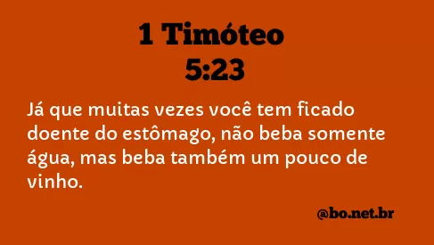 1 Timóteo 5:23 NTLH