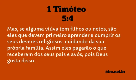 1 Timóteo 5:4 NTLH