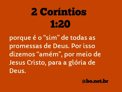 2 Coríntios 1:20 NTLH