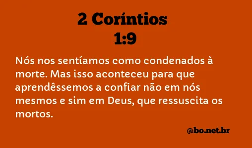 2 Coríntios 1:9 NTLH