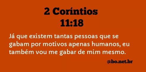 2 Coríntios 11:18 NTLH