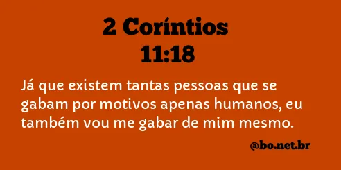 2 Coríntios 11:18 NTLH