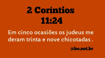 2 Coríntios 11:24 NTLH