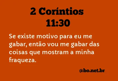 2 Coríntios 11:30 NTLH