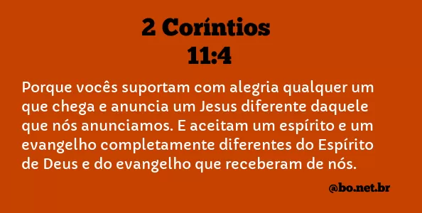 2 Coríntios 11:4 NTLH
