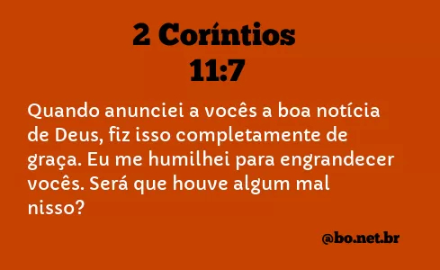 2 Coríntios 11:7 NTLH