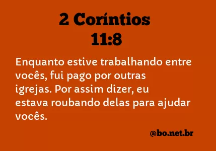 2 Coríntios 11:8 NTLH