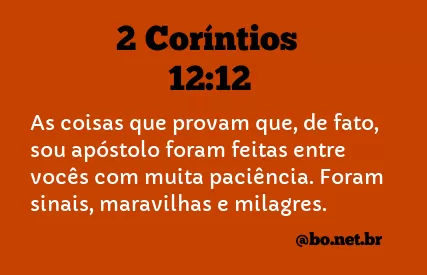 2 Coríntios 12:12 NTLH