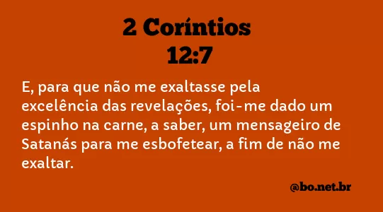 2 Coríntios 12:7 ACF Almeida Corrigida Fiel - Bíblia Online