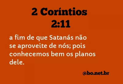 2 Coríntios 2:11 NTLH