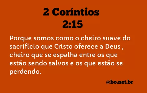 2 Coríntios 2:15 NTLH