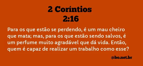 2 Coríntios 2:16 NTLH