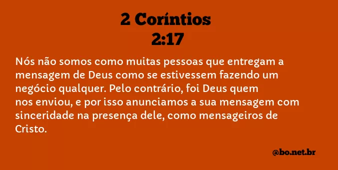 2 Coríntios 2:17 NTLH
