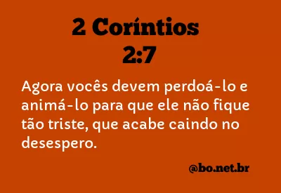 2 Coríntios 2:7 NTLH