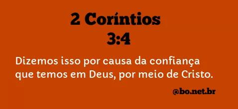2 Coríntios 3:4 NTLH