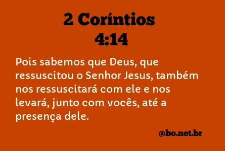 2 Coríntios 4:14 NTLH