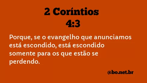 2 Coríntios 4:3 NTLH