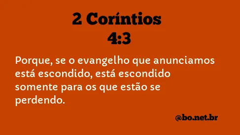 2 Coríntios 4:3 NTLH