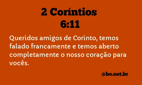 2 Coríntios 6:11 NTLH