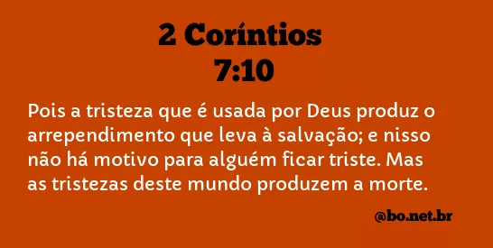 2 Coríntios 7:10 NTLH