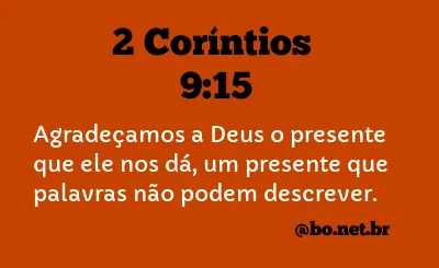 2 Coríntios 9:15 NTLH