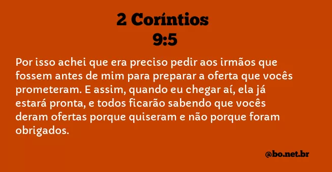 2 Coríntios 9:5 NTLH