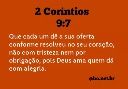 2 Coríntios 9:7 NTLH